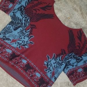 Alya burgundy-blue top